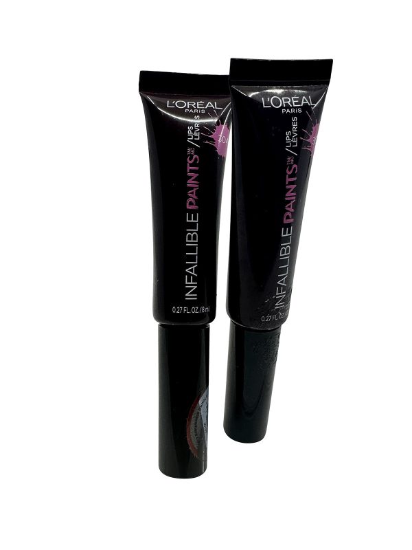 L Oreal Paris Infallible Paints Lip Color 304 Bewitching Bordeaux 0.27 OZ DUO Online Sale