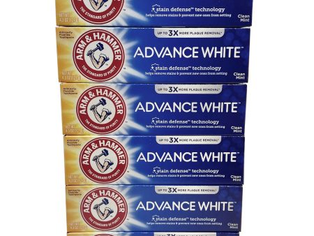 Arm & Hammer Advanced White Toothpaste Clean Mint 4.3 OZ Pack of 6 Online Hot Sale