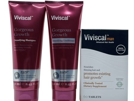 Viviscal Densifying Shampoo & Conditioner 8.45 OZ each & Viviscal Man 60 Tablets Fashion