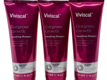 3 Pack Viviscal Gorgeous Growth Densifying Shampoo 8.45 Ounces each Online now