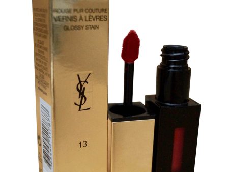 YSL Vernis A Levres Glossy Satin 13 Rose Tempera 0.20 OZ Fashion