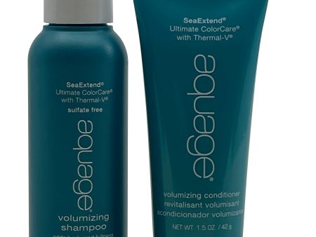 Aqauge Volumizing Shampoo 2 OZ & Volumizing Conditioner 1.5 OZ Set Supply