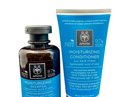 Apivita Moisturizing Shampoo 8.45 OZ & Conditioner 4.99 OZ Set Online Hot Sale