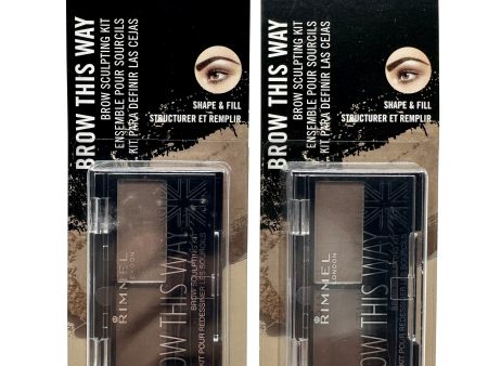 Rimmel Brow This Way Brow 001 Blonde Brow Sculpting Kit 0.04 OZ DUO Online now