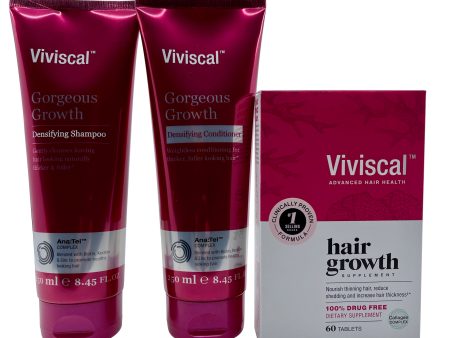 Viviscal Densifying Shampoo & Conditioner 8.45 OZ & Advanced Hair Health 60 Tabs Online Sale