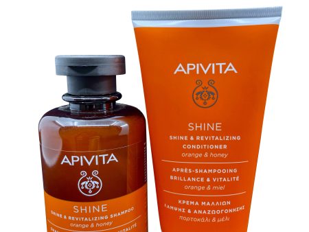 Apivita Shine & Revitalizing Shampoo 8.45 OZ & Conditioner 5.07 OZ Set For Discount