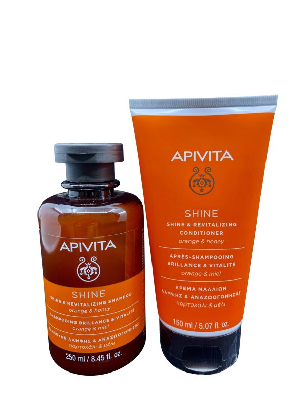 Apivita Shine & Revitalizing Shampoo 8.45 OZ & Conditioner 5.07 OZ Set For Discount