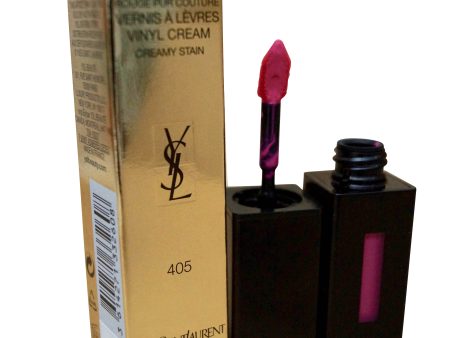 YSL Vernis A Levres Vinyl Cream Creamy Lip Stain 405 Explicit Pink 0.18 OZ Hot on Sale