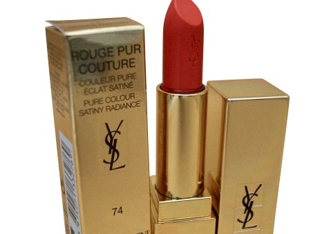 YSL Rouge Pur Couture Pure Colour Satiny Radiance 74 Orange Electro 0.13 OZ Hot on Sale