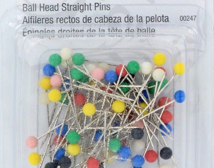 SINGER - Ball Head Straight Pins Size 17 ?Assorted Colors - 65 Count Fashion