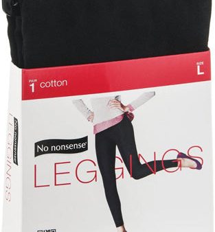 NO NONSENSE - Cotton Leggings Black Large - 1 Pair Discount