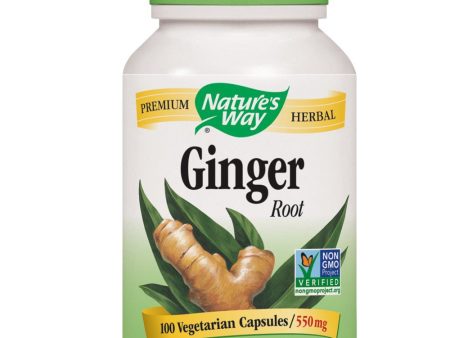 NATURES WAY - Ginger Root 550 mg - 100 Vegetarian Capsules Online