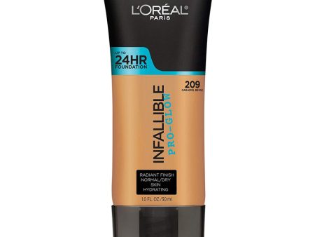 L OREAL - Infallible Pro-Glow Foundation, Caramel Beige - 1 fl. oz. (30 ml) Fashion