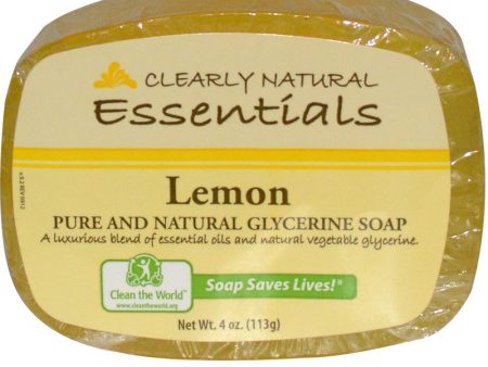 CLEARLY NATURAL - Glycerine Bar Soap Lemon - 4 oz. (113 g) Hot on Sale