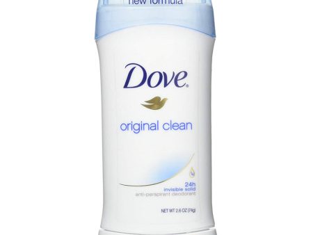 DOVE - Original Clean Anti-Perspirant Deodorant - 2.6 oz (74 g) Supply