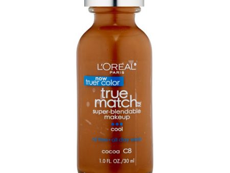 L OREAL - True Match Super-Blendable Makeup C8 Cocoa - 1 fl. oz. (30 ml) Supply