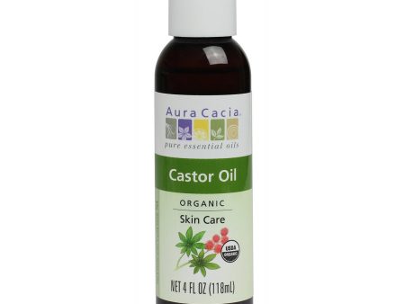 AURA CACIA - Organic Castor Skin Care Oil - 4 fl. oz. (118 ml) Online now