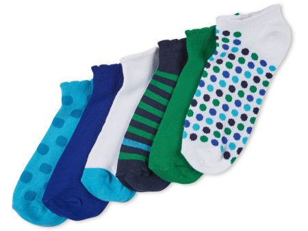 NO NONSENSE - Women s Color Expressions Patterned No-Show Socks - 6 Pairs Discount