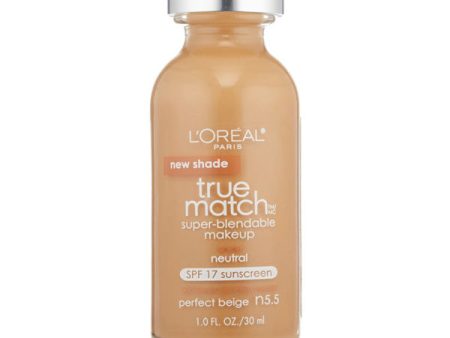 L OREAL - True Match Super-Blendable Makeup N5.5 Perfect Beige - 1 fl. oz. (30 ml) Sale