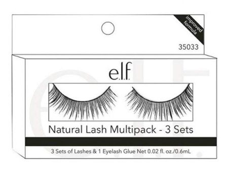 e.l.f. - Natural Lash Multipack with 3 Sets - 3 Sets of Lashes on Sale