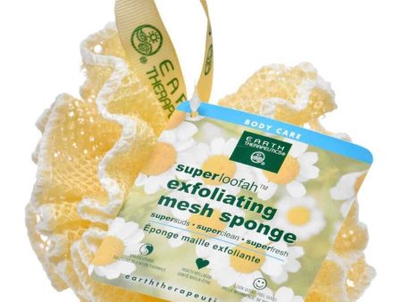 EARTH THERAPEUTICS - Super Loofah Exfoliating Mesh Sponge - 1 Sponge Cheap